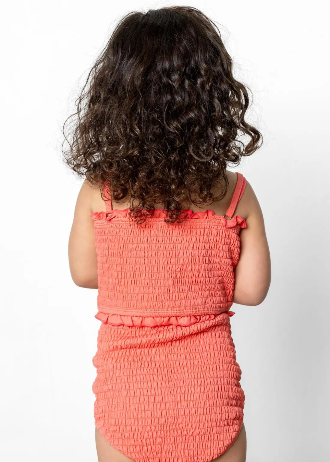 Kortni Jeane Deep Coral | Mini Smocked Bottoms DeepCoral Discount