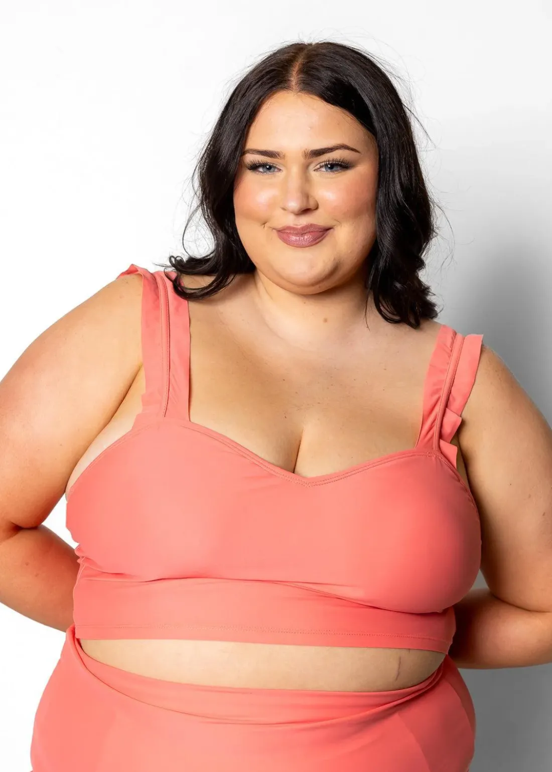 Kortni Jeane Deep Coral | Ripple Top DeepCoral Outlet