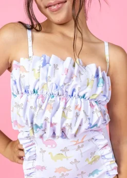 Kortni Jeane | Youth Oversized Ruffle Top Dinos Discount