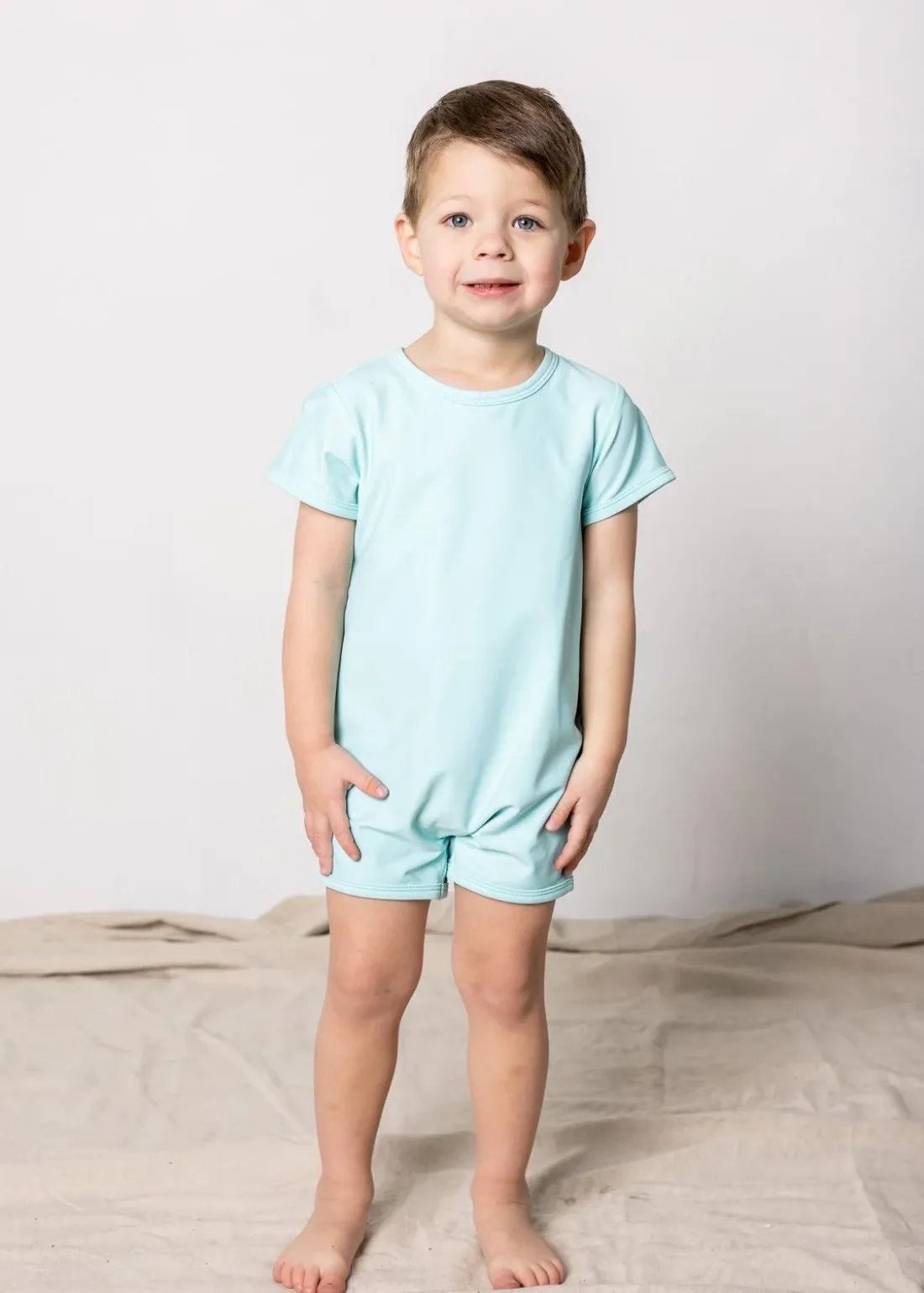 Kortni Jeane Fresh Mint | Mini Shorties Rashguard (Unisex) FreshMint Clearance