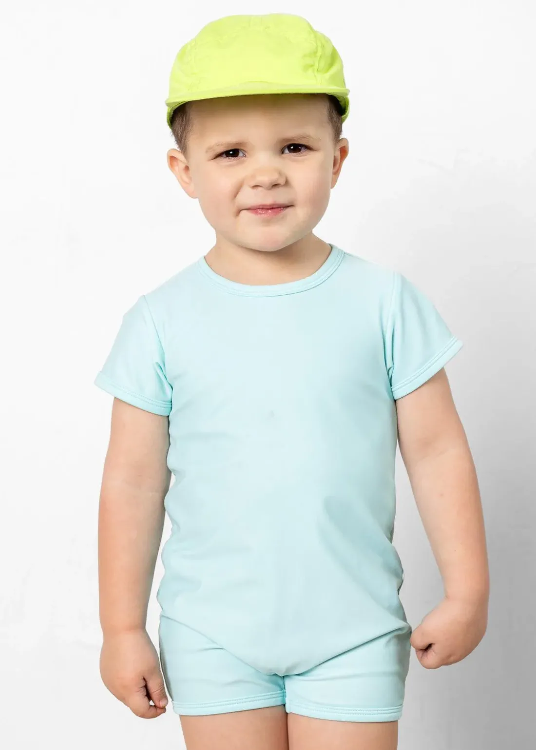 Kortni Jeane Fresh Mint | Mini Shorties Rashguard (Unisex) FreshMint Clearance