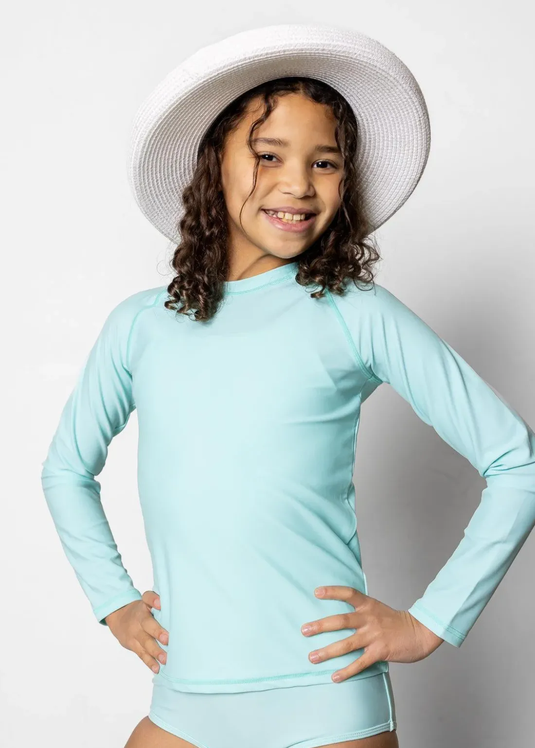 Kortni Jeane Fresh Mint | Youth Rashguard Top (Unisex) FreshMint Online
