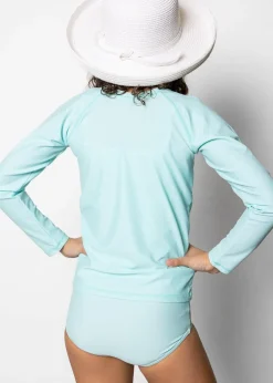 Kortni Jeane Fresh Mint | Youth Rashguard Top (Unisex) FreshMint Online
