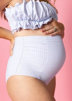 Kortni Jeane Light Blue Stripe | Maternity Bottoms LightBlueStripe Sale