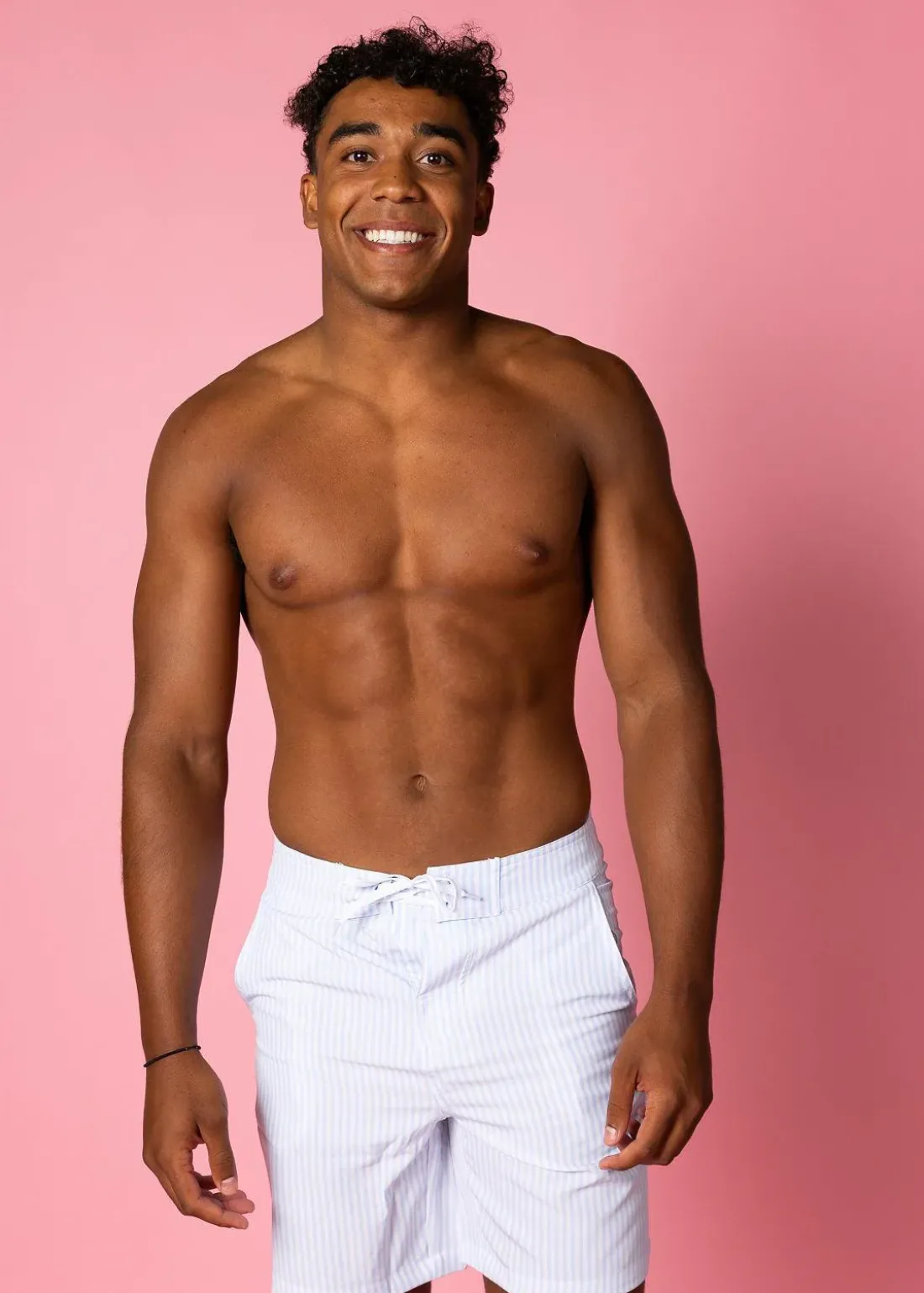 Kortni Jeane Light Blue Stripe | Mens Swim Trunks LightBlueStripe Sale