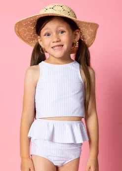 Kortni Jeane Light Blue Stripe | Mini Racer Back Top LightBlueStripe Online