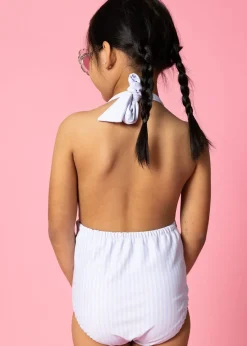 Kortni Jeane Light Blue Stripe | Mini Romper One-Piece LightBlueStripe New
