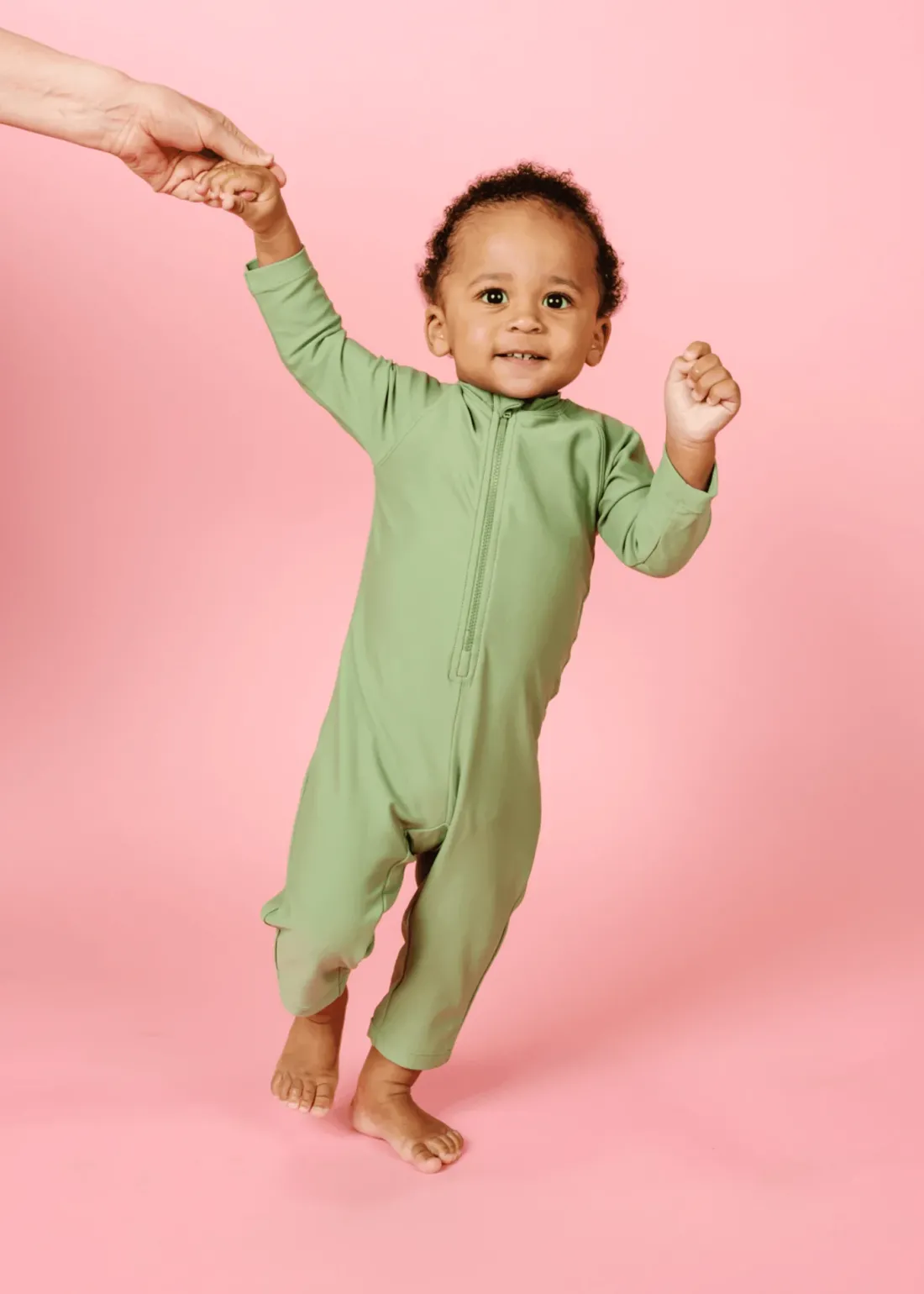 Kortni Jeane Meadow Green | Baby Rashguard One-Piece (Unisex) MeadowGreen Fashion