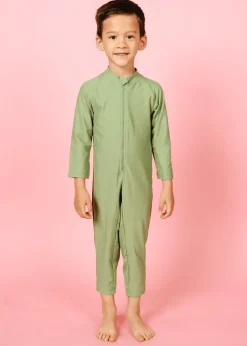 Kortni Jeane Meadow Green | Mini Rashguard One-Piece (Unisex) MeadowGreen Discount