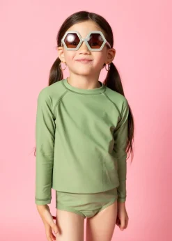 Kortni Jeane Meadow Green | Mini Rashguard Top (Unisex) MeadowGreen Hot