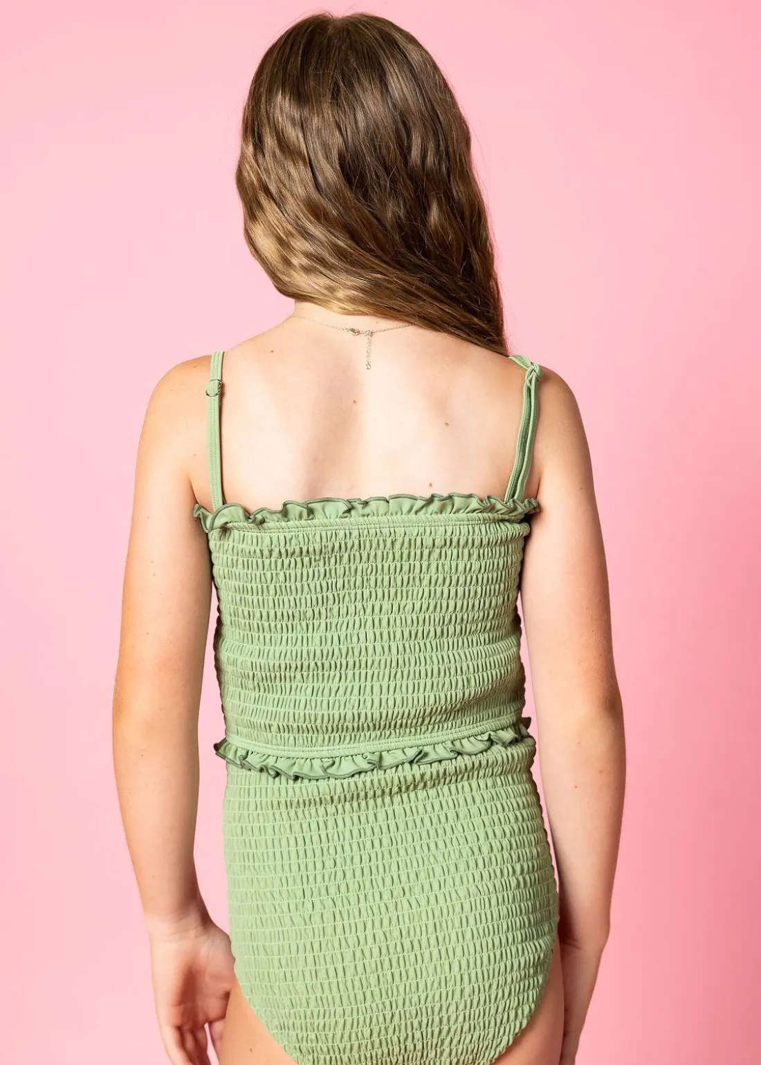 Kortni Jeane Meadow Green | Youth Bandeau Top MeadowGreen Discount