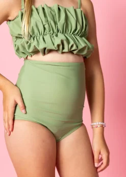 Kortni Jeane Meadow Green | Youth High-Waisted Bottoms MeadowGreen Clearance