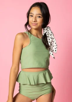 Kortni Jeane Meadow Green | Youth Peplum Bottoms MeadowGreen Outlet