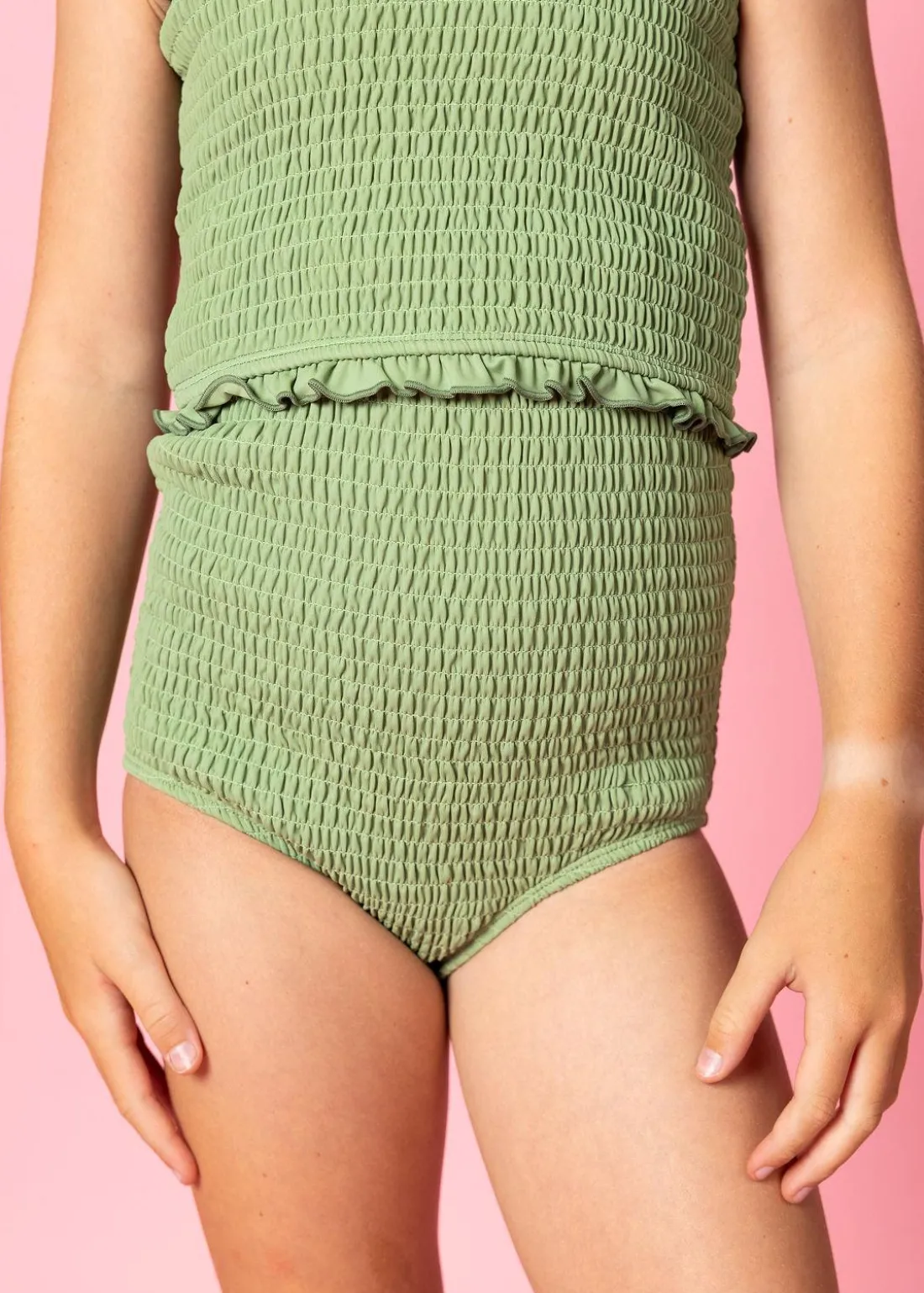 Kortni Jeane Meadow Green | Youth Smocked Bottoms MeadowGreen Fashion