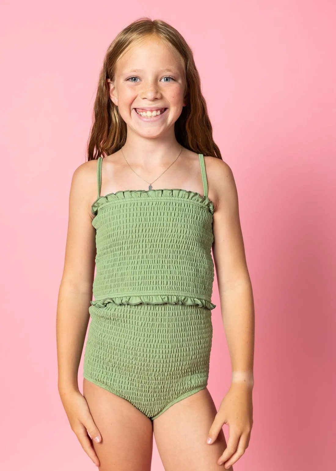 Kortni Jeane Meadow Green | Youth Smocked Bottoms MeadowGreen Fashion