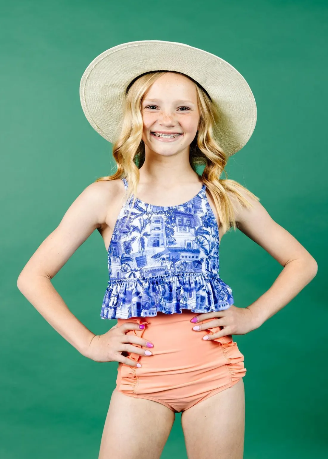 Kortni Jeane | Youth Down in Front Ruffle Bottoms Melon Clearance