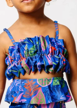 Kortni Jeane Midnight Jungle | Mini Oversized Ruffle Top Midnight_Jungle Outlet