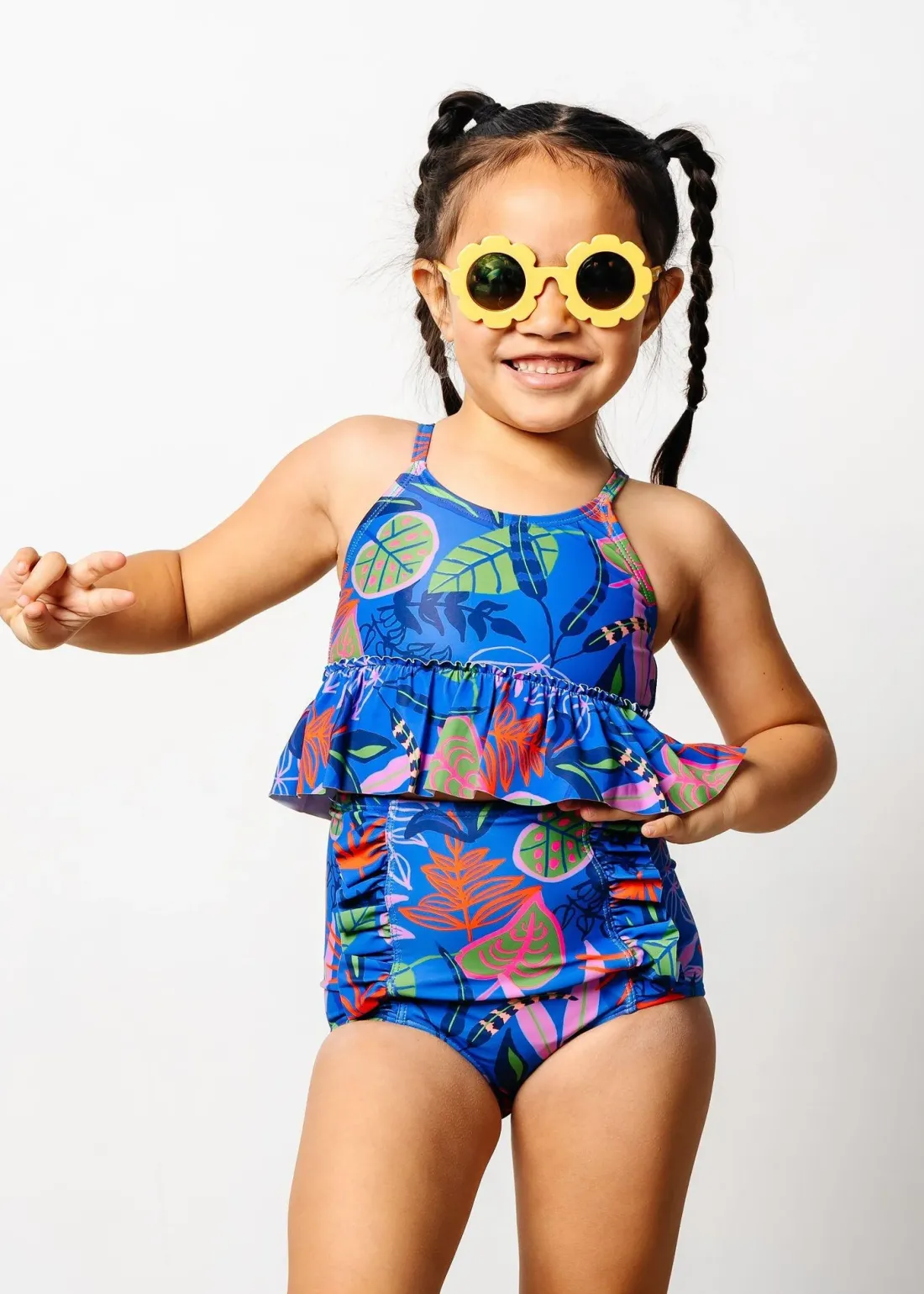 Kortni Jeane Midnight Jungle | Mini Peplum Top Midnight_Jungle Outlet