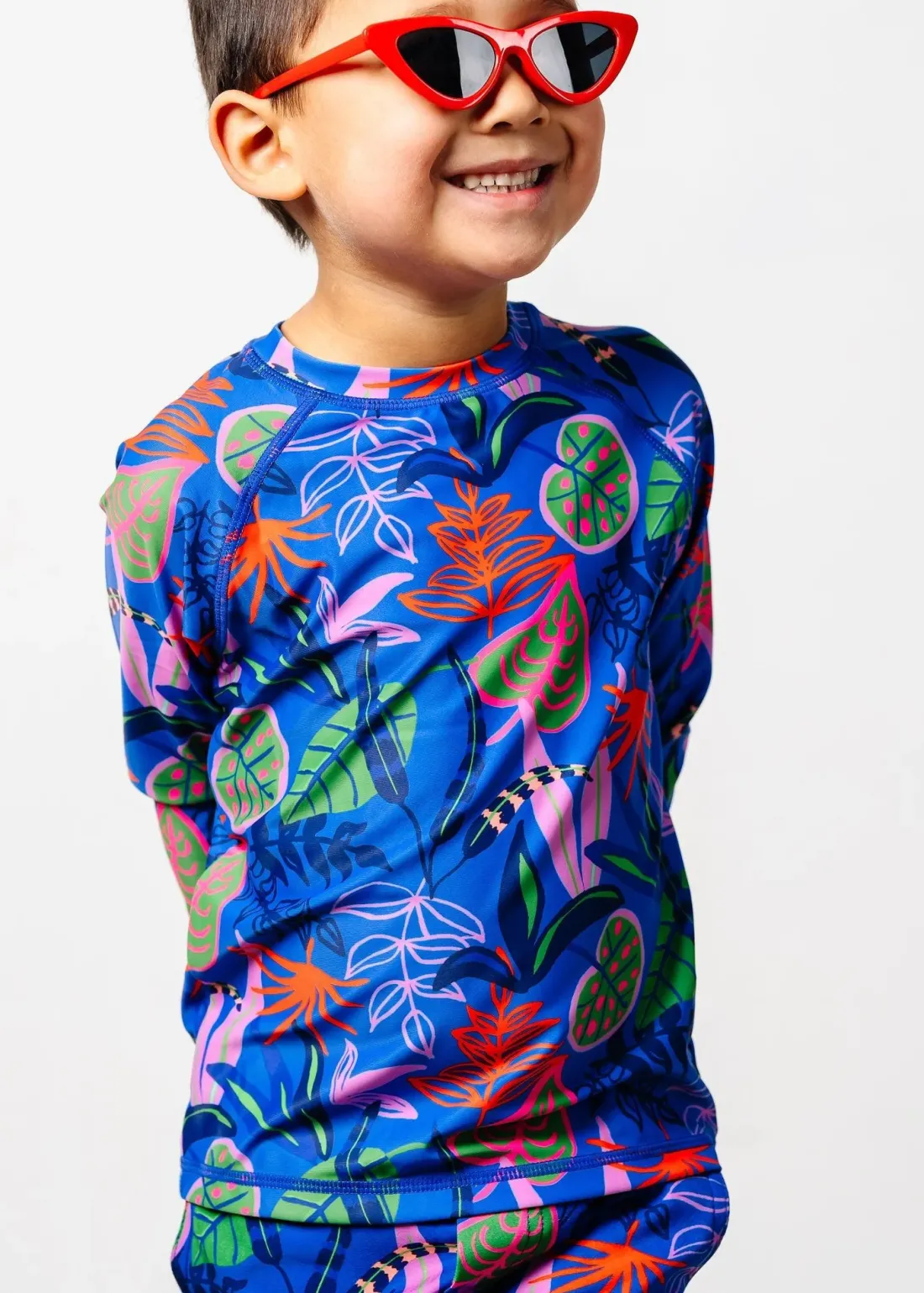 Kortni Jeane Midnight Jungle | Mini Rashguard Top (Unisex) Midnight_Jungle Clearance