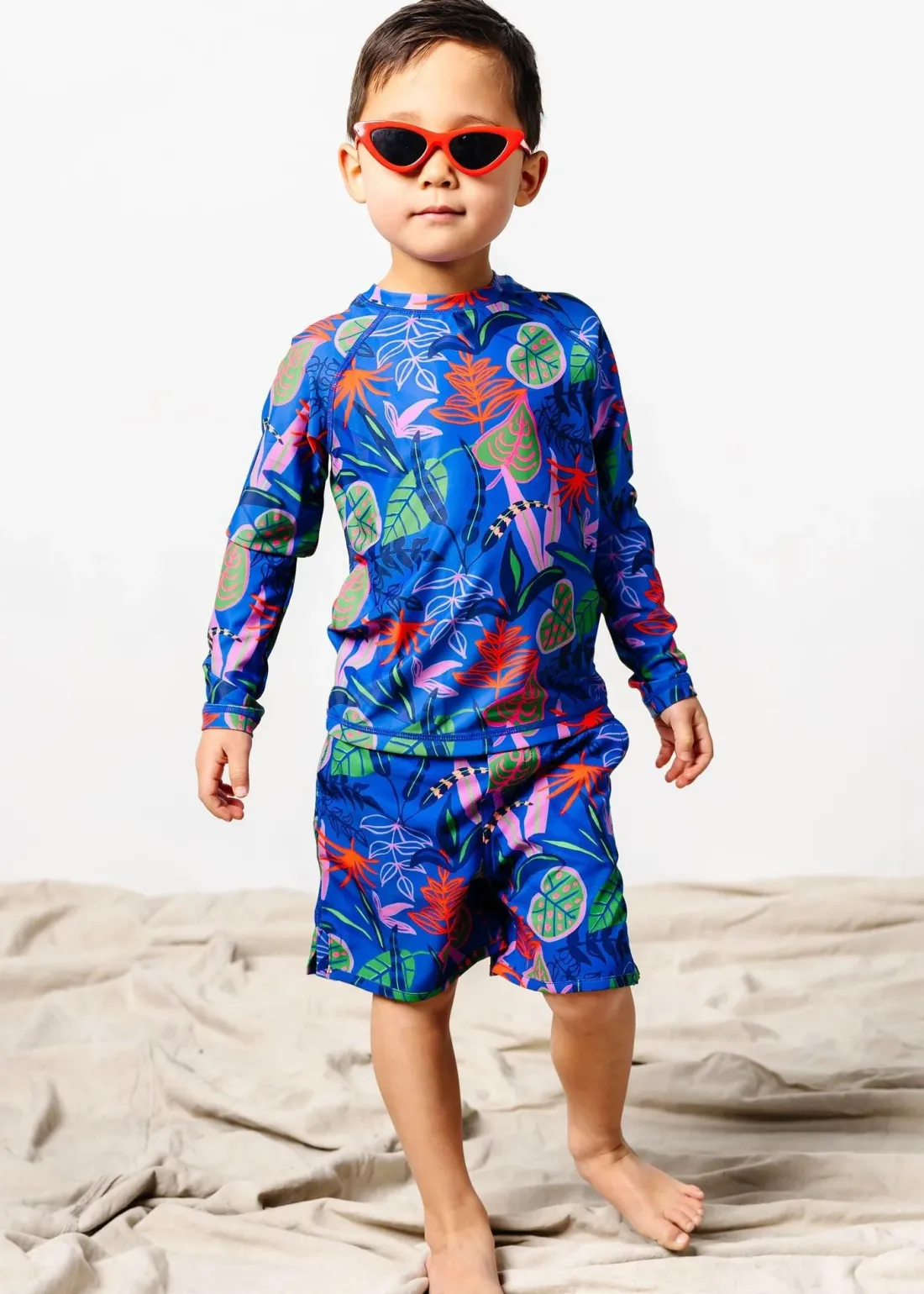 Kortni Jeane Midnight Jungle | Mini Rashguard Top (Unisex) Midnight_Jungle Clearance