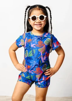 Kortni Jeane Midnight Jungle | Mini Shorties Rashguard (Unisex) Midnight_Jungle Clearance