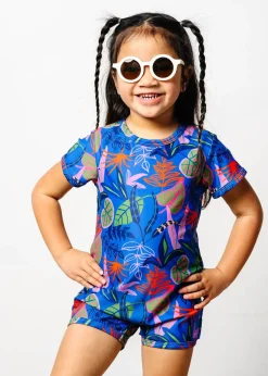 Kortni Jeane Midnight Jungle | Mini Shorties Rashguard (Unisex) Midnight_Jungle Clearance