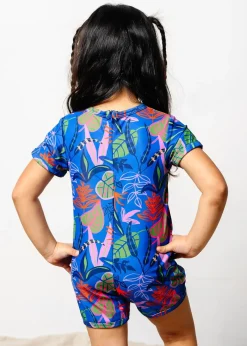 Kortni Jeane Midnight Jungle | Mini Shorties Rashguard (Unisex) Midnight_Jungle Clearance