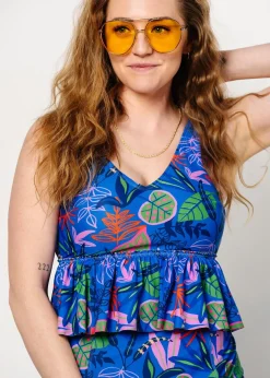 Kortni Jeane Midnight Jungle | V-Neck Top Midnight_Jungle Hot