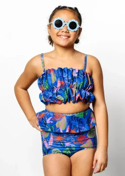 Kortni Jeane Midnight Jungle | Youth Peplum Bottoms Midnight_Jungle Discount