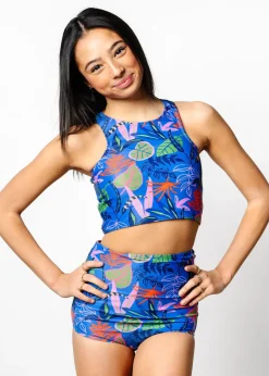 Kortni Jeane Midnight Jungle | Youth Racer Back Top Midnight_Jungle Discount
