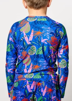 Kortni Jeane Midnight Jungle | Youth Rashguard Top (Unisex) Midnight_Jungle Discount