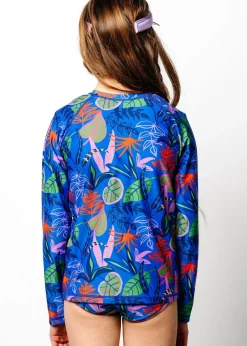 Kortni Jeane Midnight Jungle | Youth Rashguard Top (Unisex) Midnight_Jungle Discount