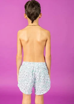 Kortni Jeane Mint Flowers | Youth Retro Shorties MintFlowers Discount