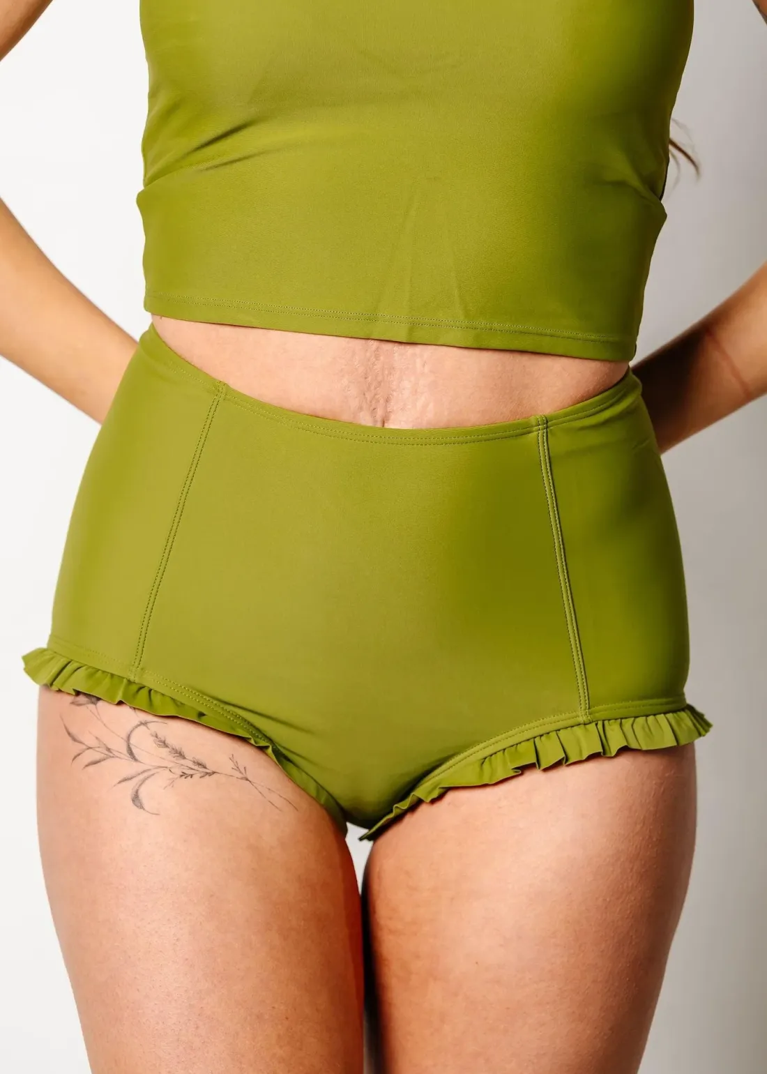 Kortni Jeane Olive Green | All Ruffled Up Bottoms Olive_Green Hot