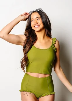 Kortni Jeane Olive Green | All Ruffled Up Bottoms Olive_Green Hot