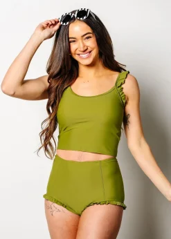 Kortni Jeane Olive Green | All Ruffled Up Bottoms Olive_Green Hot