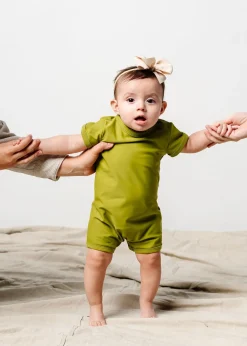 Kortni Jeane Olive Green | Baby Shorties Rashguard (Unisex) Olive_Green Discount
