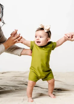 Kortni Jeane Olive Green | Baby Shorties Rashguard (Unisex) Olive_Green Discount