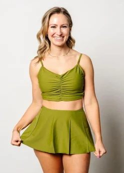 Kortni Jeane Olive Green | Detached Short Skirt Olive_Green Fashion