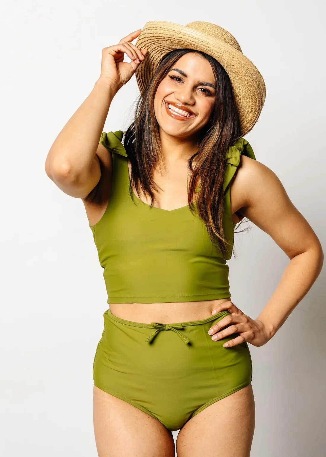 Kortni Jeane Olive Green | Knot Top Olive_Green Hot