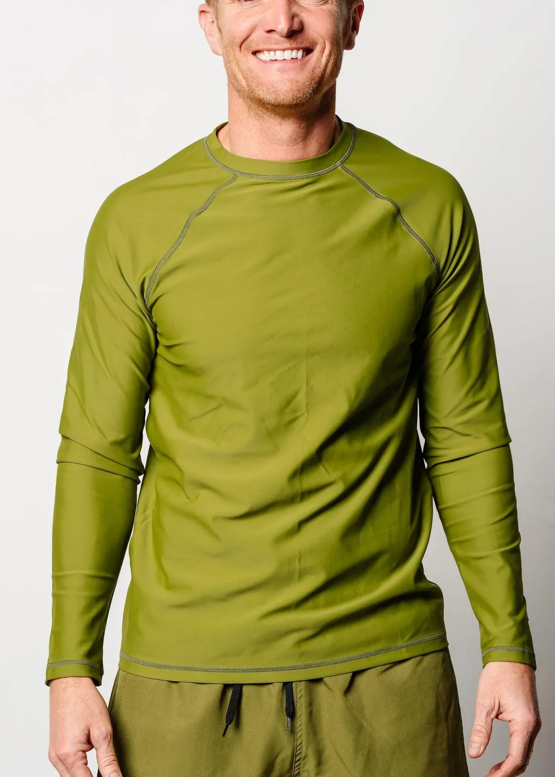 Kortni Jeane Olive Green | Mens Rashguard Top Olive_Green Clearance