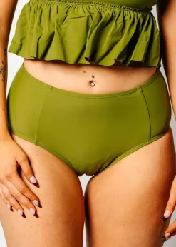 Kortni Jeane Olive Green | Mid-Rise Bottoms Olive_Green Best