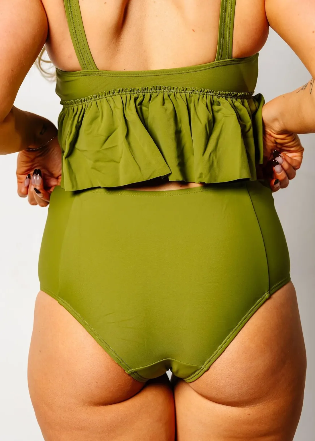 Kortni Jeane Olive Green | Mid-Rise Bottoms Olive_Green Best