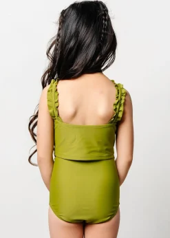 Kortni Jeane Olive Green | Mini Bow Bottoms Olive_Green Fashion