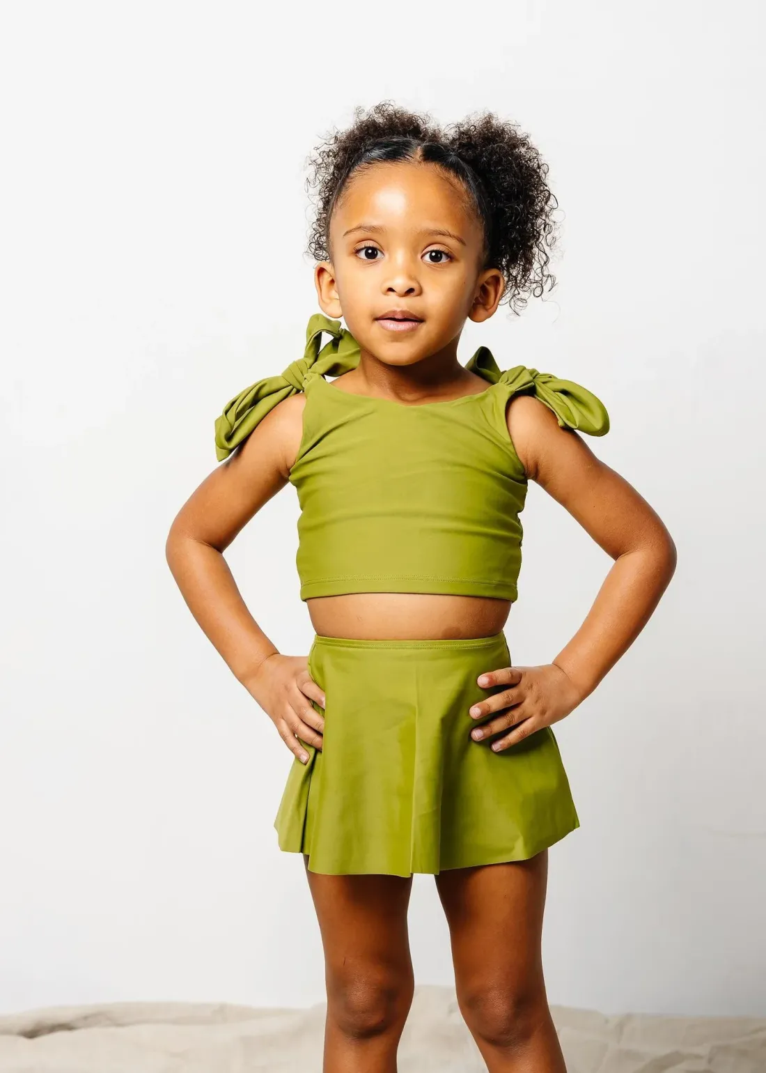 Kortni Jeane Olive Green | Mini Knot Top Olive_Green Discount