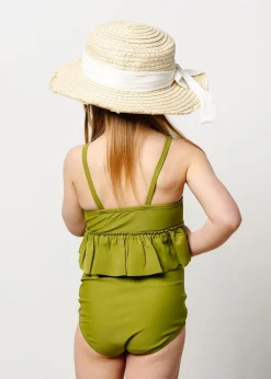 Kortni Jeane Olive Green | Mini Peplum Top Olive_Green Best