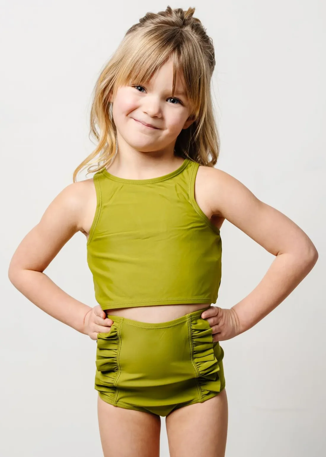 Kortni Jeane Olive Green | Mini Racer Back Top Olive_Green Sale