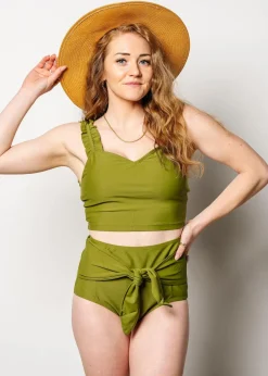 Kortni Jeane Olive Green | Ripple Top Olive_Green New