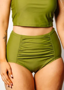 Kortni Jeane Olive Green | Ruched Bottoms 2.0 Olive_Green Clearance