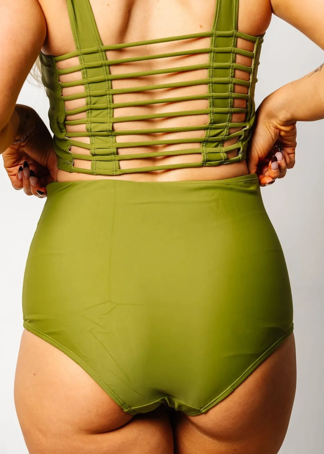 Kortni Jeane Olive Green | Ruched Bottoms 2.0 Olive_Green Clearance